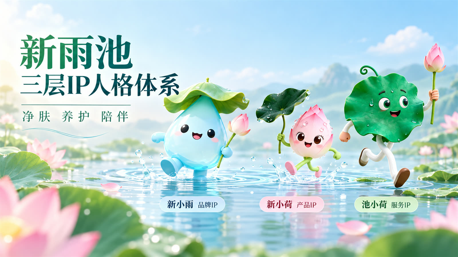 新雨池·水滴荷花三层人格