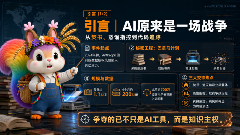 AI战争:“巴拿马”焚书计划,Anthropic的反人类犯罪!