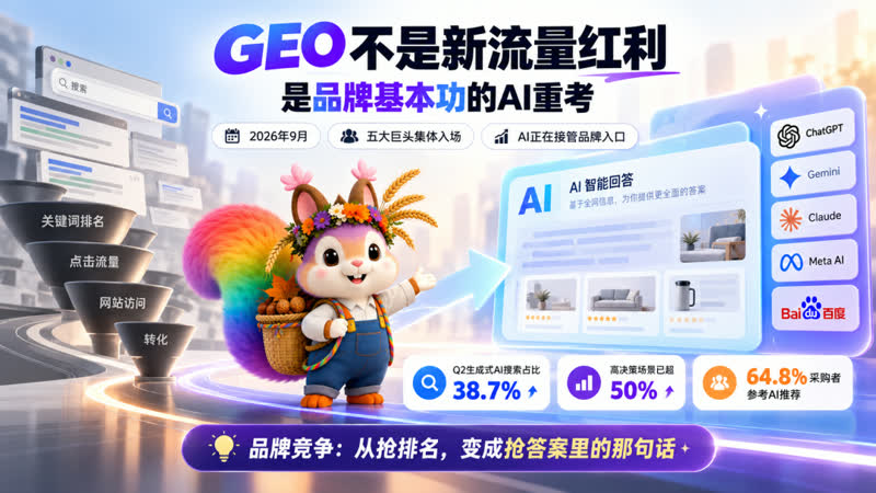 GEO不是新流量红利,是品牌基本功的AI重考